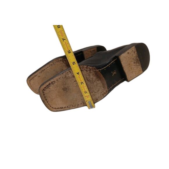 $1200 Louis Vuitton Leather Penny Loafers Shoes Mens US 8 Black Square Toe - Picture 14 of 16